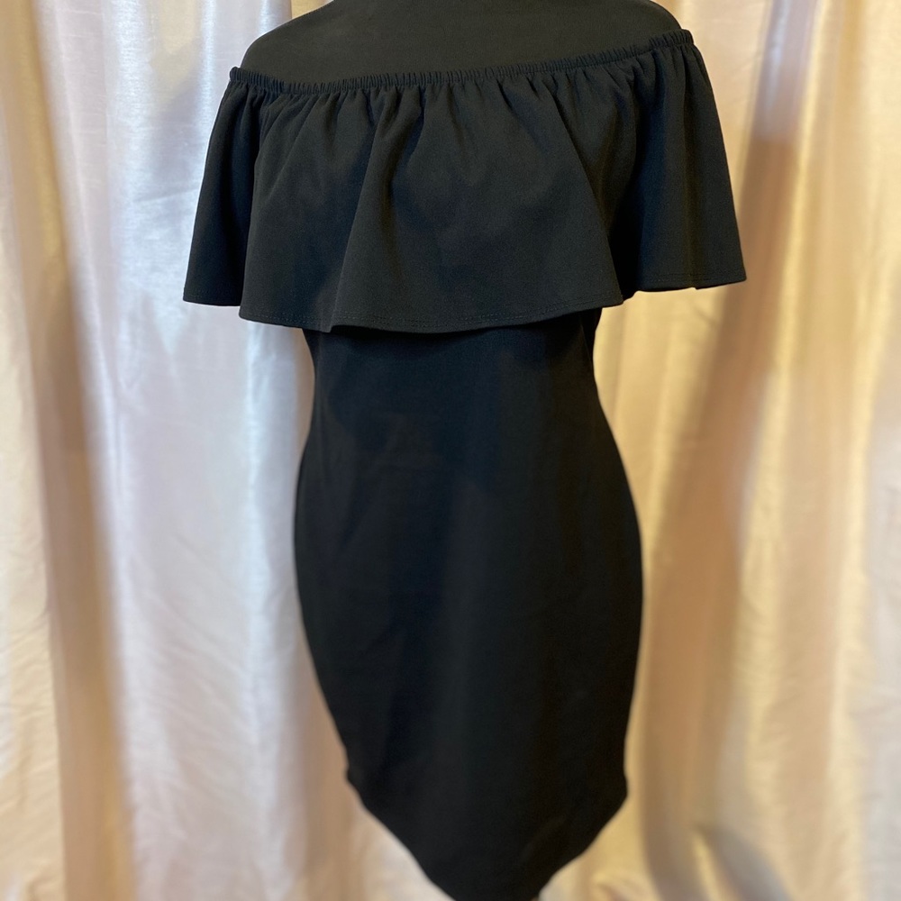 Women’s black off the shoulder dress